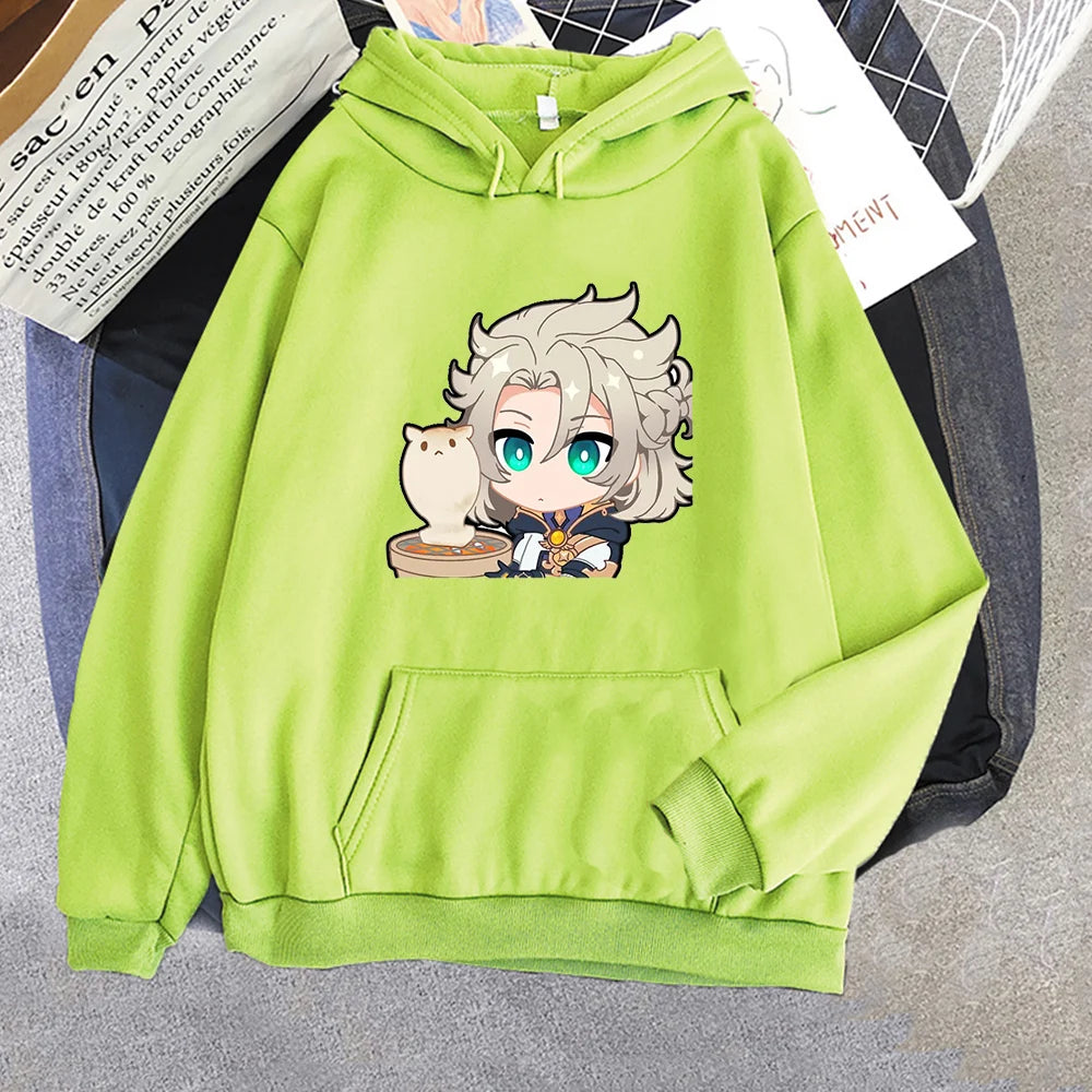 ytools Albedo Genshin Impact Game Hoodie Anime Sweatshirt Women