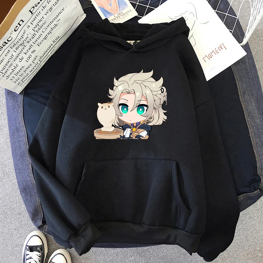 ytools Albedo Genshin Impact Game Hoodie Anime Sweatshirt Women