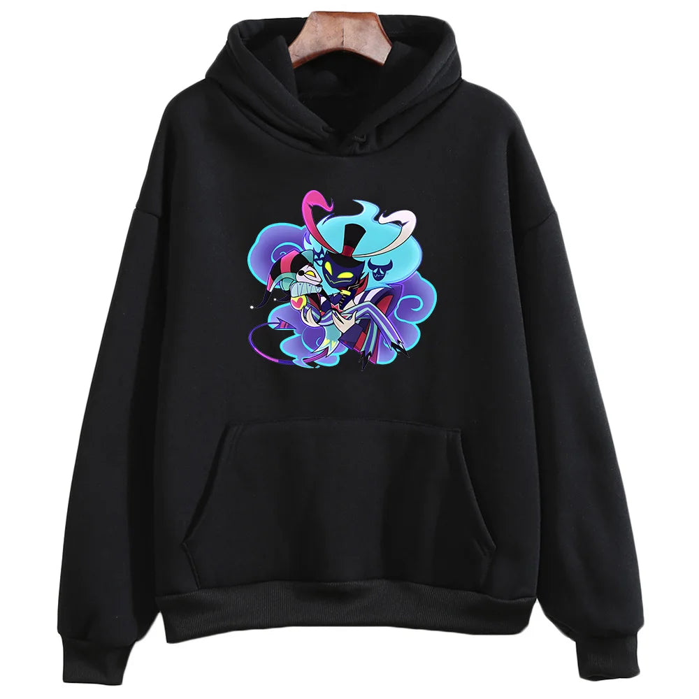 ytools Anime Print Hooded Helluva Boss Comfortable Manga Sweatshirts