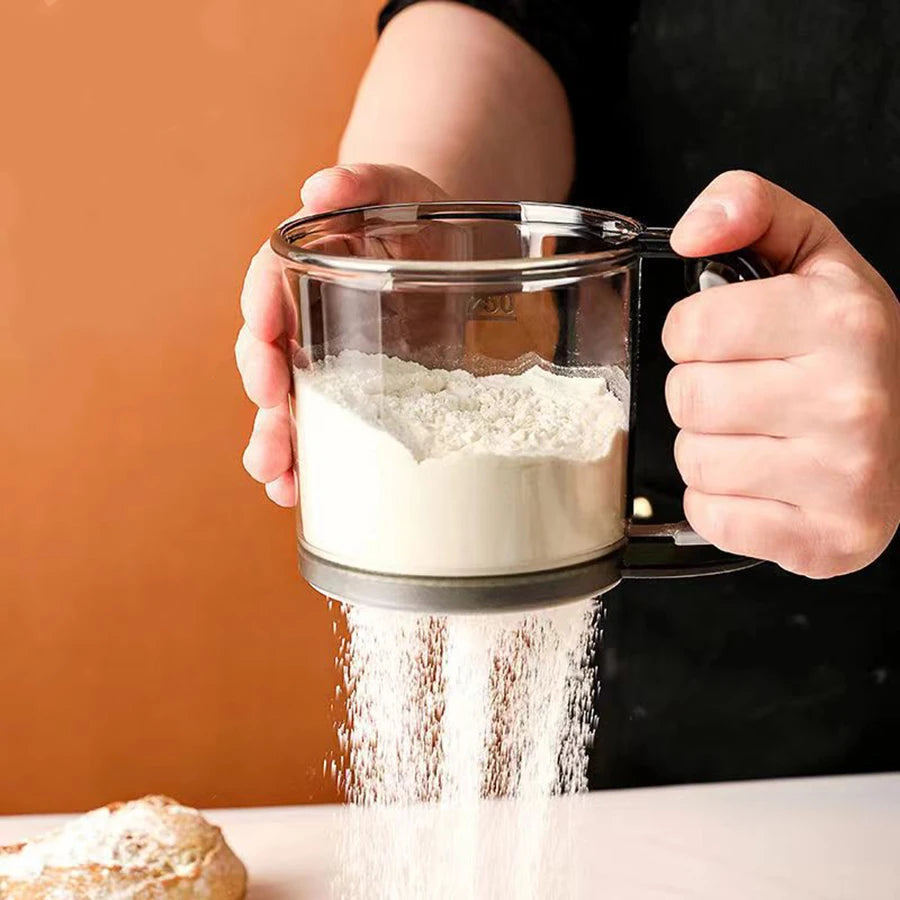 ytools 1PC flour through sieve cup household baking hand-held flour