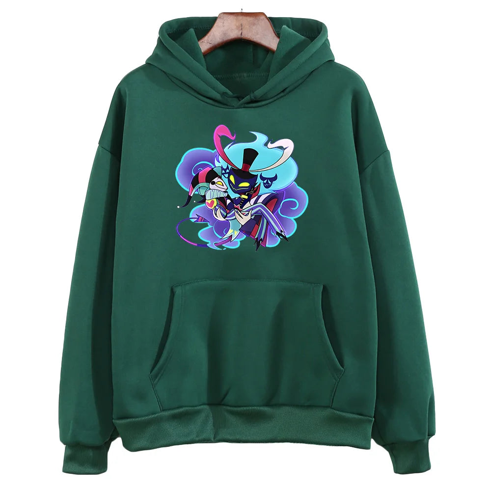 ytools Anime Print Hooded Helluva Boss Comfortable Manga Sweatshirts