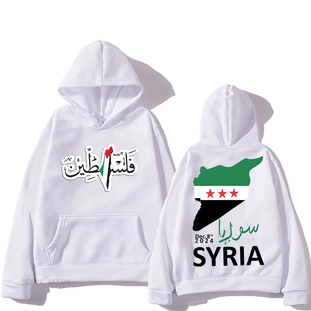 ytools Damascus Syria Festivals Hooded Graphic Printing Fleece Comfortable