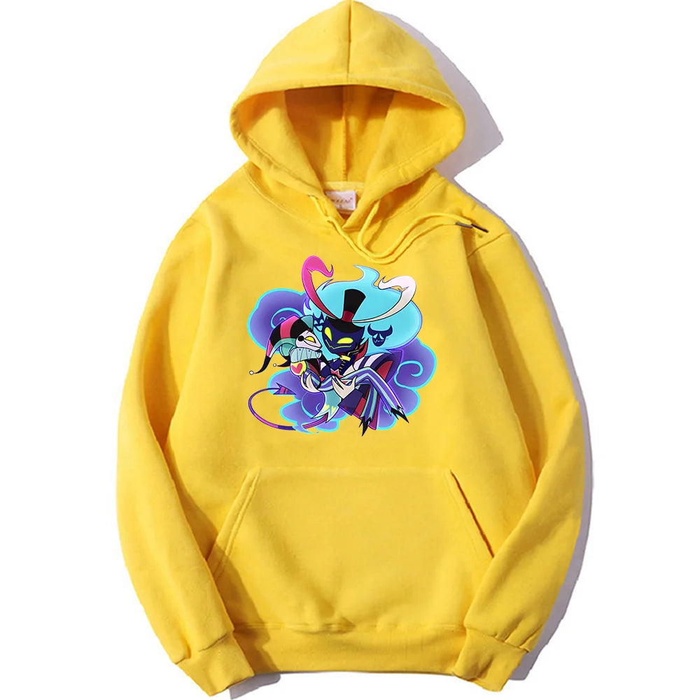 ytools Anime Print Hooded Helluva Boss Comfortable Manga Sweatshirts