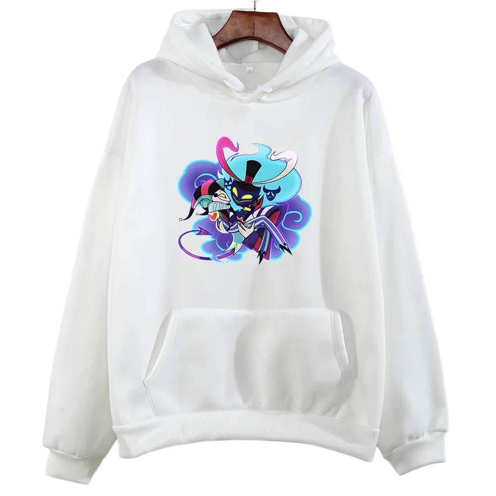 ytools Anime Print Hooded Helluva Boss Comfortable Manga Sweatshirts